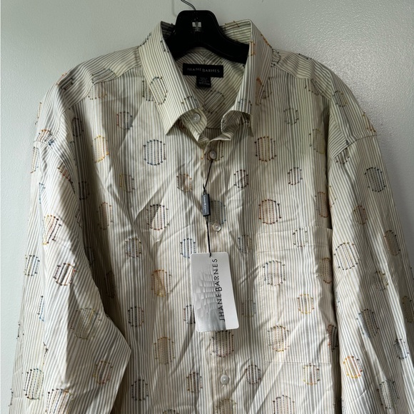 Jhane Barnes Embroidered Textured Yarn Shirt Men Size 1XT/1XH - Picture 7 of 16